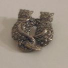 Two Kitties Brooch