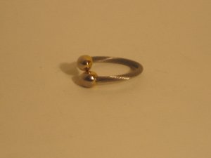Ring with Gold Colored Balls