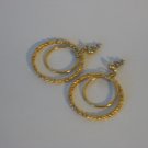 Gold Double Loop Earrings