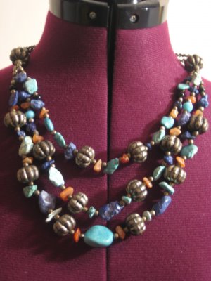 Necklace with Rock Beads