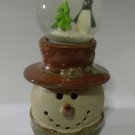 St NICHOLAS SQUARE CHRISTMAS SNOW GLOBE DOME CERAMIC FROSTY THE SNOWMAN 6"X3"