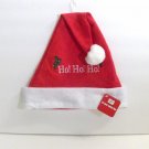 SANTA HAT CHRISTMAS COSTUME PARTY SUPPLY FELT HO HO HO NWT