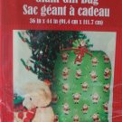 CHRISTMAS GIFT WRAPPING BAG GIANT GIFT BAG GREEN WITH SANTA NIB