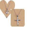 Cross and Heart Pendant Necklaces