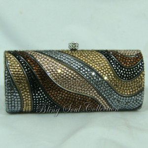VINTAGE SCROLL SWAROVSKI CRYSTAL EVENING BAG