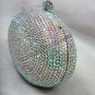 Silver AB Crystal Evening Bag