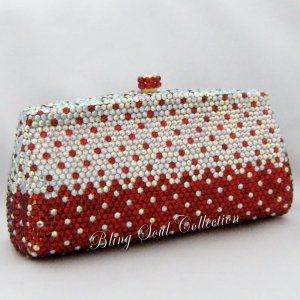Red and Silver Crystal Party Bag