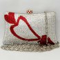 Heart in Pillow Crystal Clutch Bag