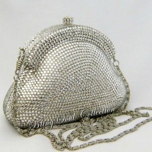 Silver Crystal Wedding Purse | Crystal Evening Bags for Bridals