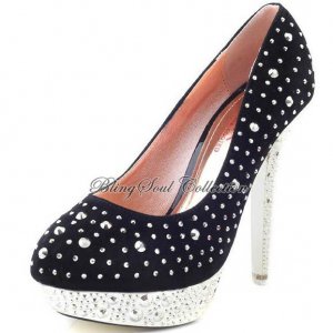 Stylish Heels with Crystals