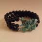 black  and turquoise