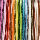4 All Natural LONG Feather Hair Extensions (U Pick Colors) Free micro links and threading tool