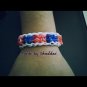 American Flag Colors Rainbowloom Bracelet Glow in the Dark