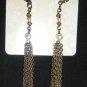 Antique Gold Dangle Earrings with Swarovski crystal