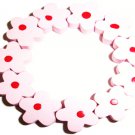 Childrens Wooden Flower Bracelet - Pale Pink
