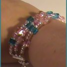 Trio Pink and Baby Blue Bracelet