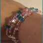 Trio Pink and Baby Blue Bracelet