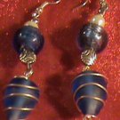 Cool Blue Glass Beaded Earrings