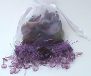 Purple beaded Lavender Sachet bag