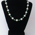 Pearl and Green Glass bead Simply Elegant Collection