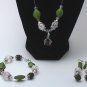 Olive Green Glass Bead set -Twin Collection