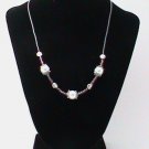 Pearl and Purple Floating Necklace