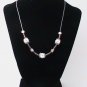 Pearl and Purple Floating Necklace