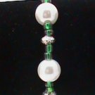 Pearl and Green Glass bead Twin Collection