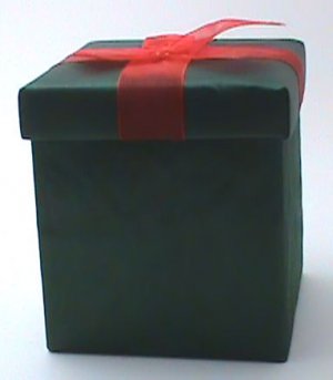 Christmas Green with a Red bow