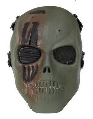 Airsoft Full Face SCAR Type Face Mask OD