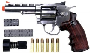 WinGun 701S 4 Revolver CO2 Gas Gun SIL - Airsoft