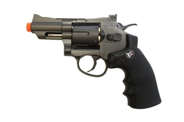 WinGun 708 2.5 Revolver CO2 Gas Airsoft Gun BLK