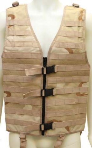 Airsoft MOLLE Combat Tactical Vest TAN