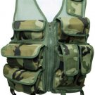Airsoft Tactical Assault Vest Woodland Camo