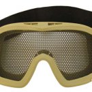 Airsoft Tactical Metal Mesh Safety Eye Goggle Desert Tan