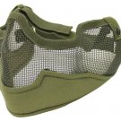 BRAVO TacGear Mesh Half Mask V2 OD Green - Airsoft