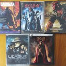 LOT OF 5 ALTERNATIVE SUPERHEROES DVD MOVIES DARKMAN SPAWN HELLBOY