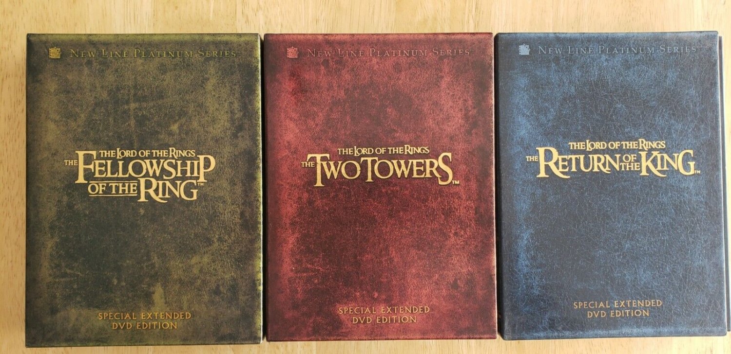 LORD OF THE RINGS DVDs SPECIAL EXTENDED EDITIONS 1,2 & 3