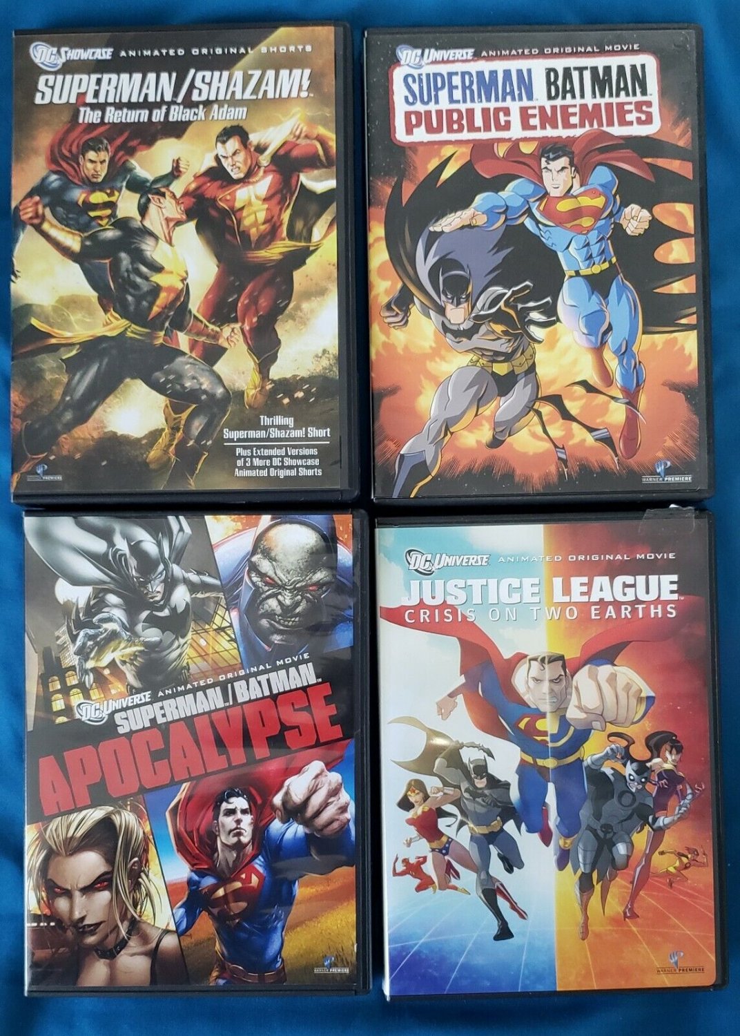 LOT OF 4 DC UNIVERSE & SHOWCASE SUPERMAN BATMAN SHAZAM & JUSTICE LEAGUE