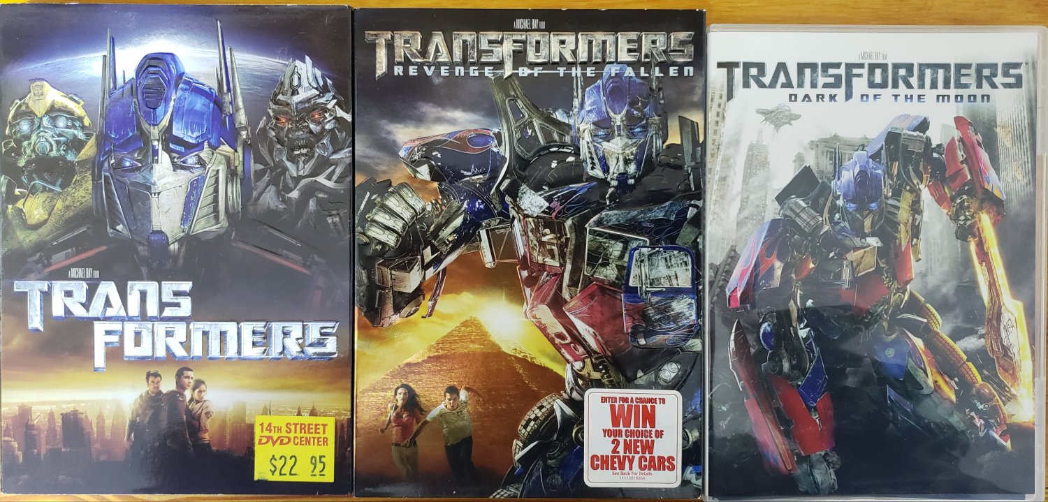 LOT OF 3 TRANSFORMERS DVD TRANSFORMERS REVENGE OF THE FALLEN + DARK OF THE MOON