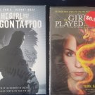 LOT OF 2 GIRL WITH THE DRAGON TATTOO+THE GIRL WHO PLAYED WITH FIRE DVDs