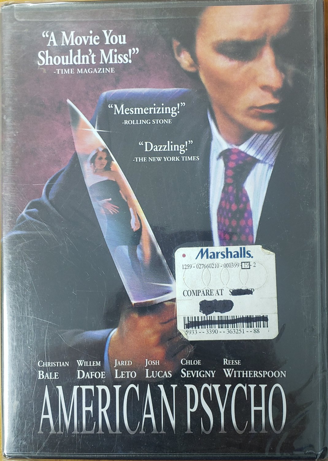 AMERICAN PSYCHO DVD NEW 2000 CHRISTAN BALE WILLIEM DAFOE JARED LETO CHOE SEVIGNY