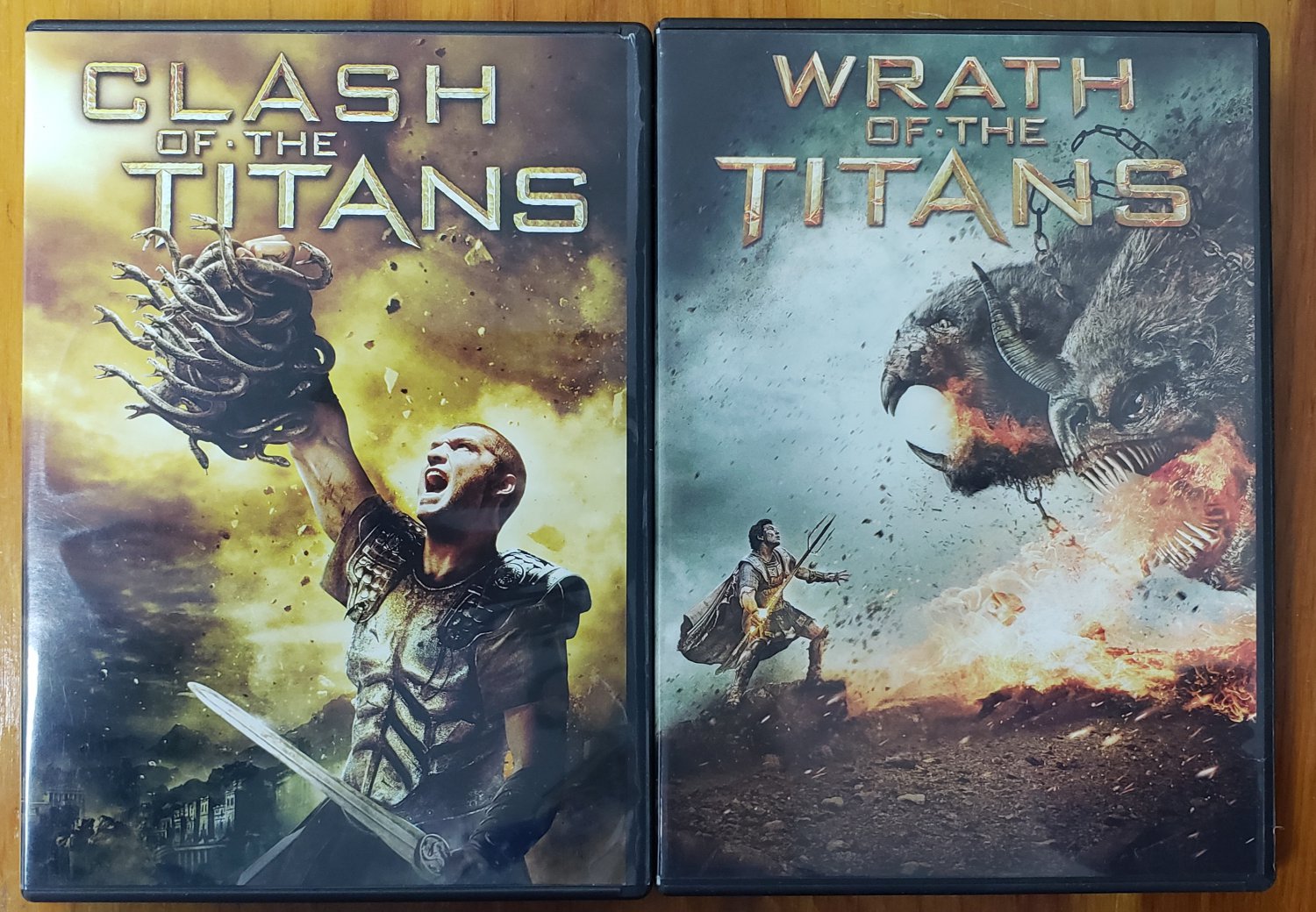 LOT OF 2 CLASH OF THE TITANS+WRATH OF THE TITANS DVDs SAM WORTHINGTON