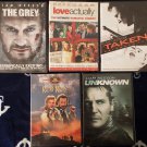 LOT OF 5 LIAM NEESON DVDs THE GREY LOVE ACTUALLY TAKEN ROB ROY UNKNOWN MOVIES