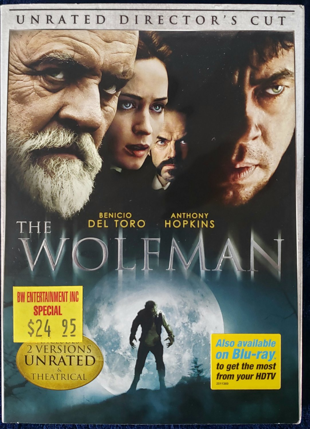 THE WOLFMAN UNRATED DIRECTOR'S CUT DVD 2010 BENICIO DEL TORO