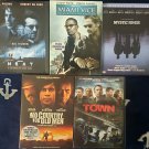 LOT OF 5 CRIME DVDs HEAT MIAMI VICE MYSTIC RIVER NO COUNTRY FOR OLD MEN THE WNTO