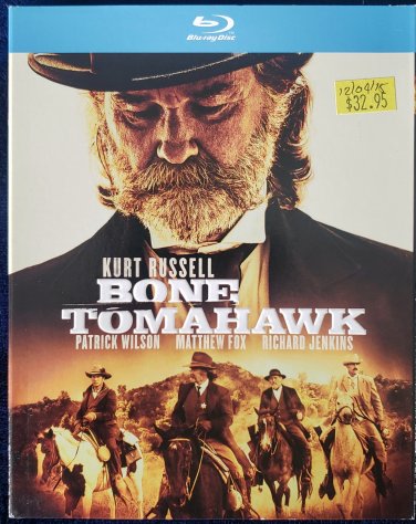 BONE TOMAHAWK 2015 BLU RAY KURT RUSSELL PATRICK WILSON MATTHEW FOX