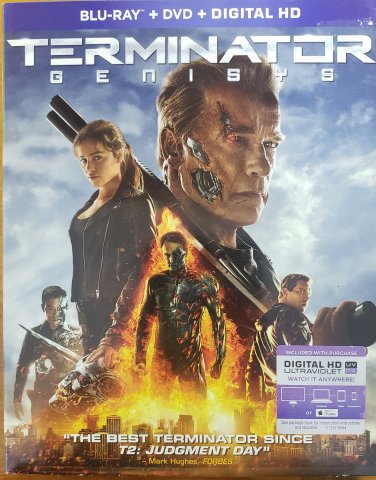 TERMINATOR GENISYS 2015 BLU-RAY + DVD ARNOLD SCHWARZENEGGER