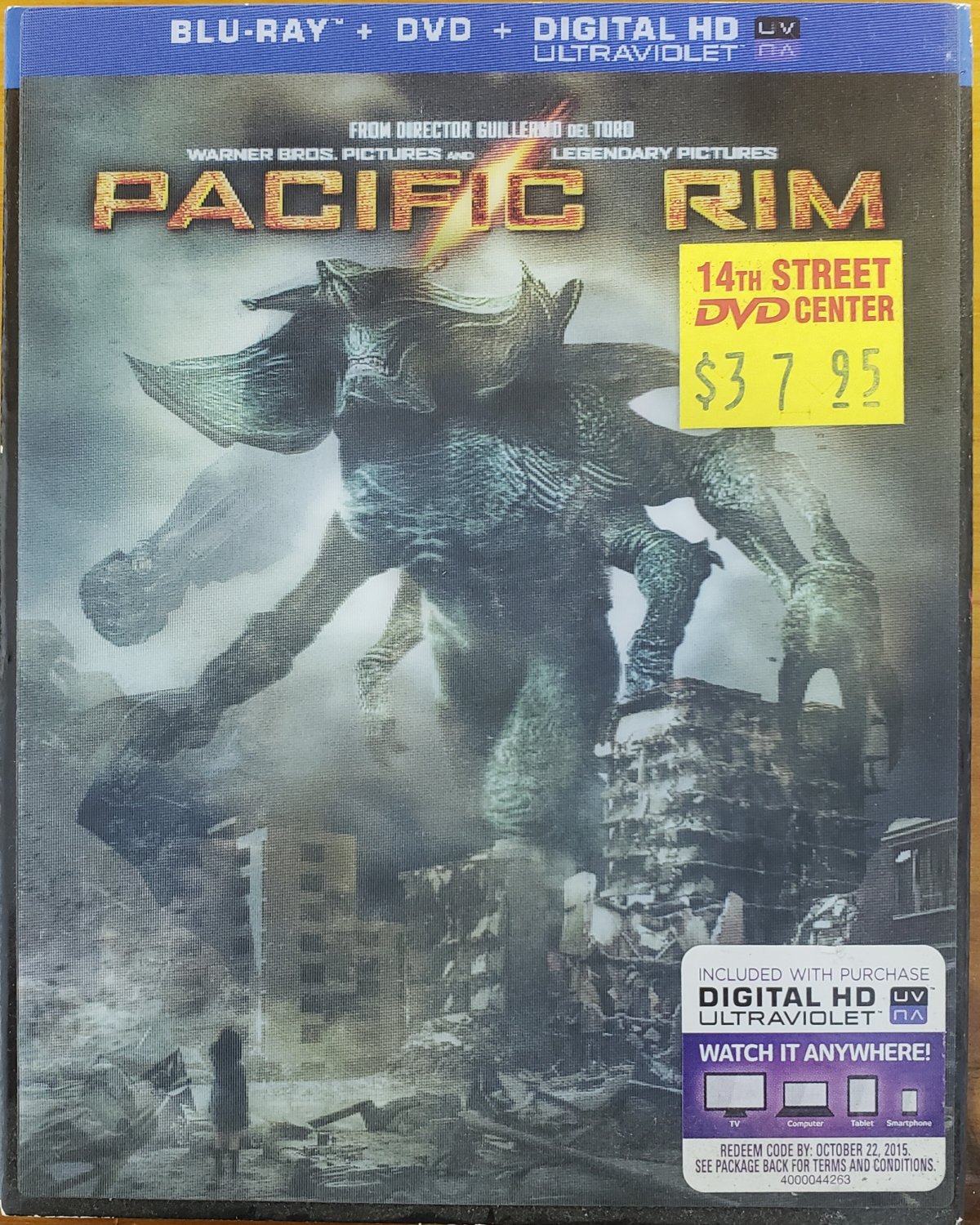 PACIFIC RIM 2013 BLU-RAY+DVD Charlie Hunnam, Idris Elba, Rinko Kikuchi