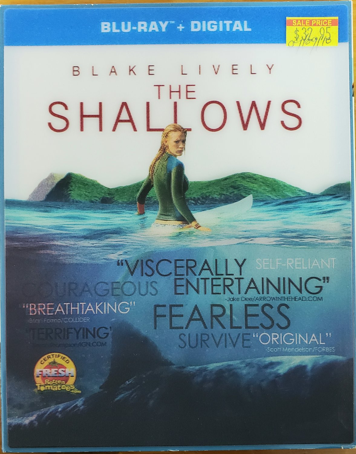 THE SHALLOWS 2016 BLU-RAY BLAKE LIVELY